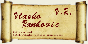 Vlaško Ranković vizit kartica